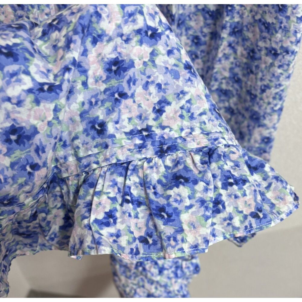 Eileen West Floral Cotton Nightgown Prairie Cottagecore Pintuck Lace Maxi Gown S - Picture 6 of 9
